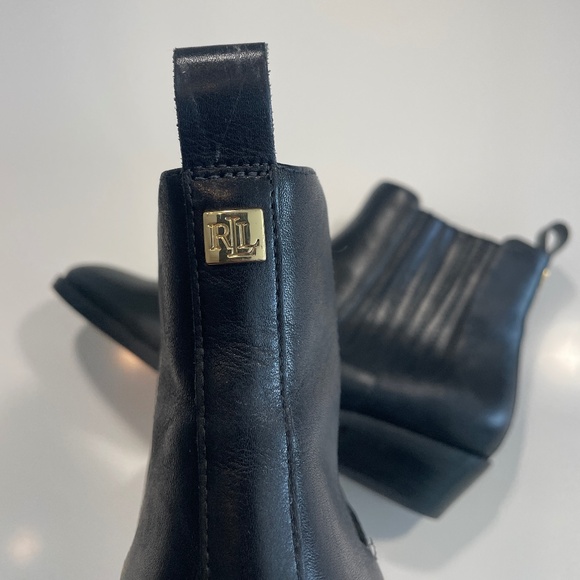 Ralph Lauren Black Leather Bottie - Picture 4 of 7